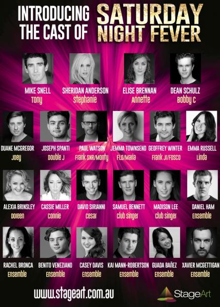 Saturday Night Fever – StageArt Cast Announced | Stage Whispers